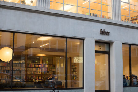 An-Introduction-to-Writing-a-Novel-2 Exterior shot of Faber offices with Faber Academy creative writing class in session